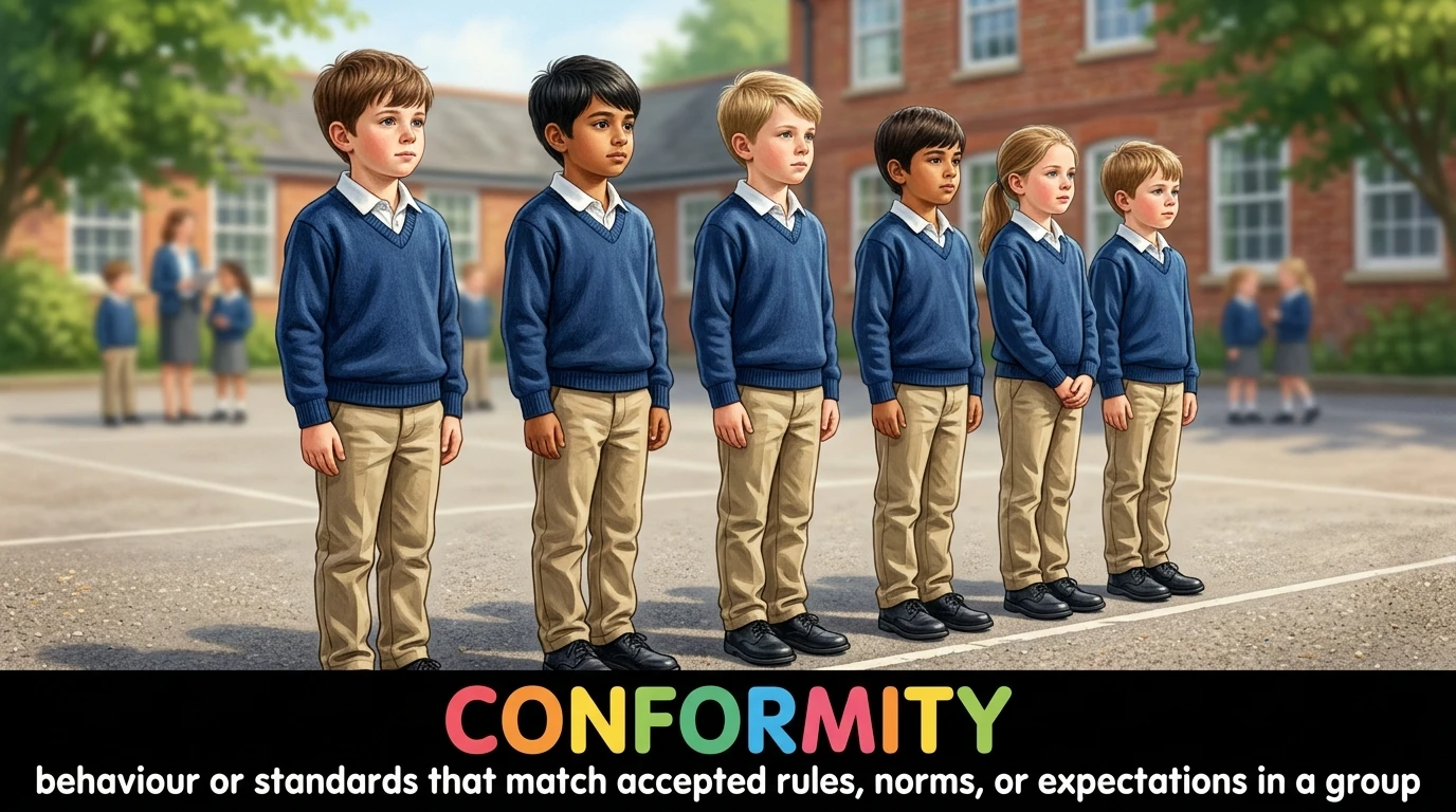 English Illustration for conformity